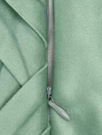 Samt-Kissenhülle Lucie mit Struktur-Oberfläche, 100 % Samt (Polyester), Grün, B 45 x L 45 cm