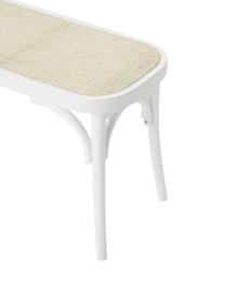 Banc en cannage Franz, Blanc, larg. 110 x haut. 47 cm