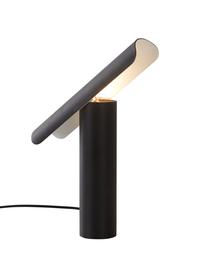 Kleine LED tafellamp Rambo in zwart, Lampenkap: gecoat aluminium, Lampvoet: gecoat aluminium, Zwart, B 25 cm x H 30 cm