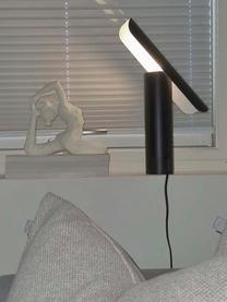 Kleine LED tafellamp Rambo in zwart, Lampenkap: gecoat aluminium, Lampvoet: gecoat aluminium, Zwart, B 25 cm x H 30 cm