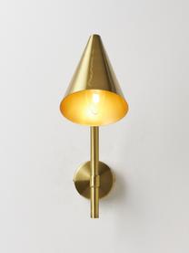 Metall-Wandleuchte Arturo, Metall, Goldfarben, B 12 x T 34 cm