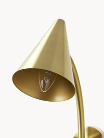 Metalen wandlamp Arturo, Metaal, Goudkleurig, B 12 x D 34 cm