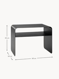 Ręcznie wykonany stolik pomocniczy Cosmo, Blacha stalowa malowana proszkowo, Czarny, Ø 60 x W 40 cm