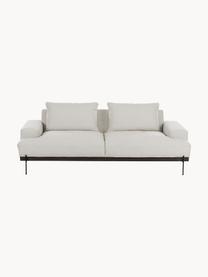 Sofa Brooks (3-Sitzer) mit Metall-Füssen, Bezug: Polyester Der Bezug ist n, Gestell: Massives Kiefernholz, FSC, Rahmen: Lackiertes Kiefernholz, F, Webstoff Hellbeige, B 230 x T 98 cm