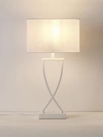 Velká stolní lampa Vanessa, Bílá, Š 27 cm, V 52 cm