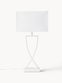 Velká stolní lampa Vanessa, Bílá, Š 27 cm, V 52 cm