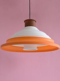 Hanglamp CL5, Lampenkap: silicone, kunststof, Oranje, wit, roodbruin, Ø 41 x H 22 cm