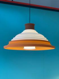 Hanglamp CL5, Lampenkap: silicone, kunststof, Oranje, wit, roodbruin, Ø 41 x H 22 cm