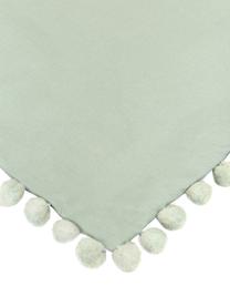 Housse de couette en percale de coton Bommy, Vert, larg. 240 x long. 220 cm