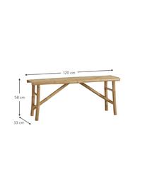 Banc de jardin en bambou Mandisa, Bambou, non traité, Bambou, larg. 120 x haut. 58 cm