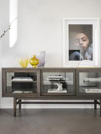 Eichenholz-Sideboard Hazelton mit Schiebetüren, Korpus: Eichenholz, geölt, Front: Glas Dieses Produkt wird , Eichenholz, B 170 x H 75 cm