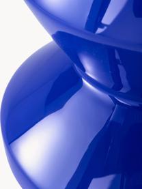 Mesa auxiliar redonda Zig Zag, Plástico pintado, Azul real, Ø 36 x Al 46 cm