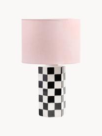Lampa stołowa Check, Jasny różowy, biały, czarny, Ø 25 x W 42 cm