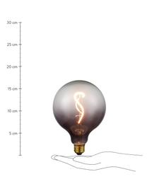 Lampadina E27 XL, 4W, dimmerabile, bianco caldo, 1 pz, Paralume: vetro, Base lampadina: metallo rivestito, Grigio trasparente, Ø 13 x Alt. 17 cm