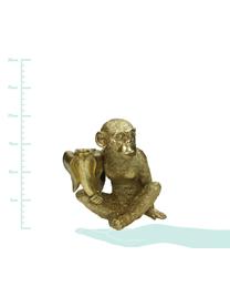 Candelabro Monkey, Poliresina, Dorato, Larg. 19 x Alt. 20 cm