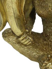 Kerzenhalter Monkey, Polyresin, Goldfarben, 19 x 20 cm