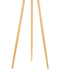 Tripod Stehlampe Grand Coziness mit Holzfuss, Lampenschirm: Stoff, Grau, Holz, Ø 51 x H 147 cm