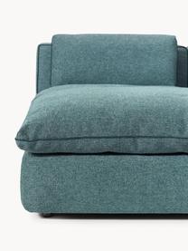 Modulares Ecksofa Felix mit Hocker, Bezug: 100 % Polyester Der strap, Gestell: Massives Kiefern- und Fic, Webstoff Türkisgrün, B 300 x T 210 cm