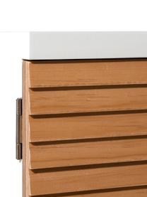 Meuble TV scandinave avec portes Pedro, Blanc, bois de pin