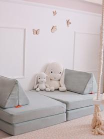 Modulares Kinder-Spielsofa Mila aus Samt, handgefertigt, Bezug: Samt (100 % Polyester) De, Samt Salbeigrün, B 168 x T 84 cm