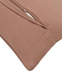 Kussenhoes Anise in bruin, 100% katoen, Beige, B 30 x L 50 cm