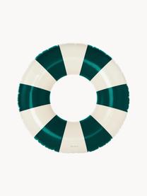 Flotador artesanal Celine, PVC plástico, Verde oscuro, Off White, Ø 120 cm