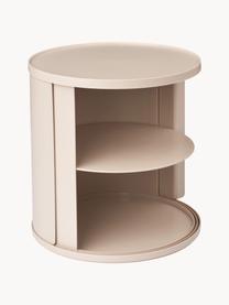 Table de chevet Damien, Plastique, Blanc crème, Ø 32 x haut. 33 cm