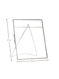 Bilderrahmen Xamen, Rahmen: Messing, beschichtet, Front: Glas, Silberfarben Transparent, 21 x 26 cm