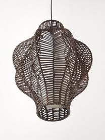 Pendelleuchte Malena aus Rattan, Lampenschirm: 100 % Rattan, Baldachin: Metall, pulvebeschichtet, Dunkelbraun, Ø 35 x H 45 cm