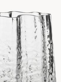Mundgeblasene Glasvase Gry mit strukturierter Oberfläche, H 19 cm, Glas, mundgeblasen, Transparent, B 24 x H 19 cm