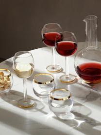 Foukané koktejlové sklenice se zlatým okrajem Luca, 2 ks, Sklo, Transparentní, zlatá, Ø 9 cm, V 8 cm, 330 ml