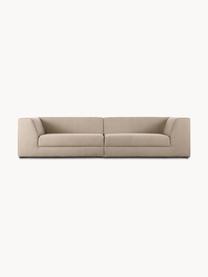 Sofa modułowa Grant (3-osobowa), Tapicerka: bawełna Dzięki tkaninie w, Nogi: lite drewno bukowe z cert, Beżowa tkanina, S 266 x G 106 cm