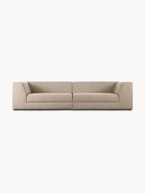 Sofa modułowa Grant (3-osobowa), Tapicerka: bawełna Dzięki tkaninie w, Nogi: lite drewno bukowe, lakie, Beżowa tkanina, S 266 x G 106 cm