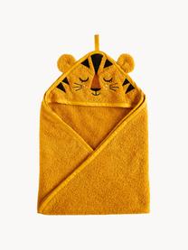 Asciugamano bambini in cotone organico Tiger, 100% cotone (organico) certificato GOTS, Arancione, Larg. 72 x Lung. 72 cm