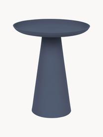 Mesa auxiliar pequeña de metal Ringar, Aluminio con pintura en polvo, Azul oscuro, Ø 40 x Al 50 cm