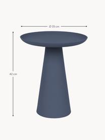 Table d'appoint ronde en métal Ringar, Aluminium, revêtement par poudre, Gris-bleu, Ø 40 x haut. 50 cm