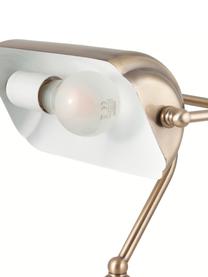 Kleine Retro-Schreibtischlampe Bank aus Metall, Lampenschirm: Metall, beschichtet, Lampenfuß: Metall, beschichtet, Messingfarben, B 22 x H 34 cm