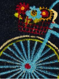 Deurmat Bicycle, Bovenzijde: kokosvezels, Onderzijde: kunststof (PVC), Zwart, multicolour, 45 x 75 cm