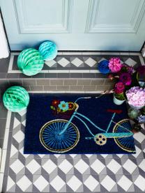 Deurmat Bicycle, Bovenzijde: kokosvezels, Onderzijde: kunststof (PVC), Zwart, multicolour, 45 x 75 cm