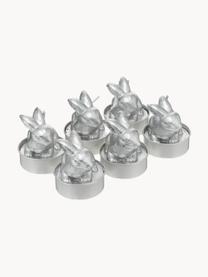 Set de velas Hasen, 6 uds., Cera, Plateado, Ø 6 x Al 10 cm