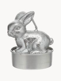 Bougie lapin de Pâques Hasen, 6 élém., Cire, Couleur argentée, Ø 6 x haut. 10 cm