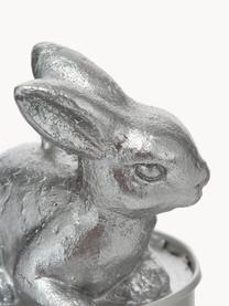 Bougie lapin de Pâques Hasen, 6 élém., Cire, Couleur argentée, Ø 6 x haut. 10 cm