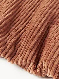 Decke Kylen aus Cord, Vorderseite: Cord (90 % Polyester, 10 , Rückseite: Teddy (100 % Polyester) D, Terrakotta, Cremeweiss, B 140 x L 190 cm