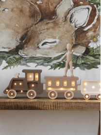 Handgefertigte LED-Kinderzimmerlampe Train mit Timerfunktion und Fernbedienung, dimmbar, Kiefernholz, lackiert

Dieses Produkt wird aus nachhaltig gewonnenem, FSC®-zertifiziertem Holz gefertigt., Taupe, Beige, Weiß, Kiefernholz, B 56 x H 16 cm