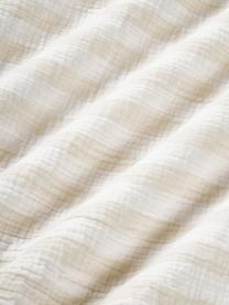 Mousseline kussenhoes Saige, Weeftechniek: mousseline Draaddichtheid, Lichtbeige, B 60 x L 70 cm