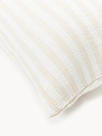 Mousseline kussenhoes Saige, Weeftechniek: mousseline Draaddichtheid, Lichtbeige, B 60 x L 70 cm
