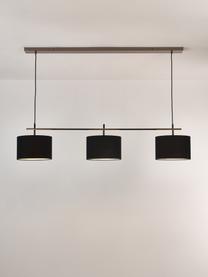 Lampa wisząca Liara, Stelaż: metal szczotkowany, Czarny, S 140 x W 18 cm