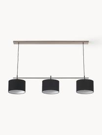 Grande suspension Liara, Noir, larg. 140 x haut. 18 cm