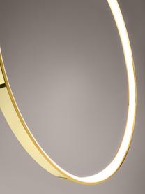 Grande suspension LED artisanale Tim, Doré, haute brillance, larg. 78 x haut. 78 cm