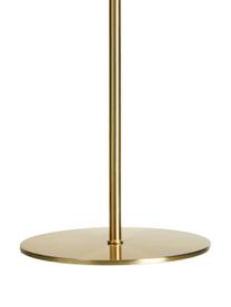 Grote tafellamp Sober met glazen lampenkap, Lampenkap: glas, Lampvoet: geborsteld metaal, Wit, goudkleurig, Ø 25 x H 50 cm